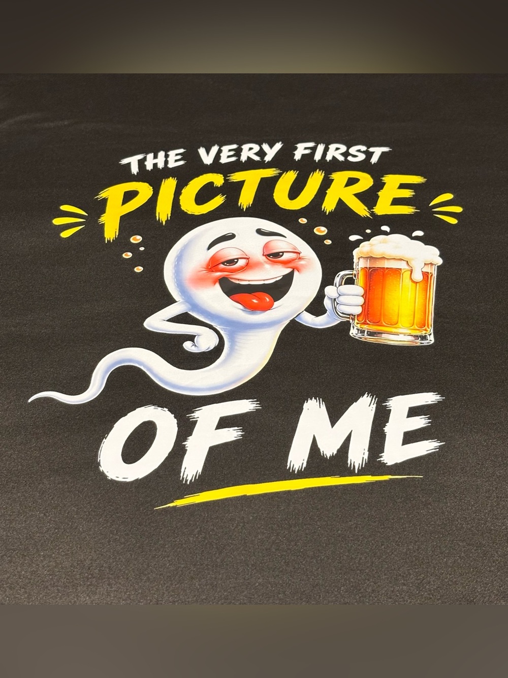 Men’s XL  Black T-Shirt with  Very First Picture of Me-